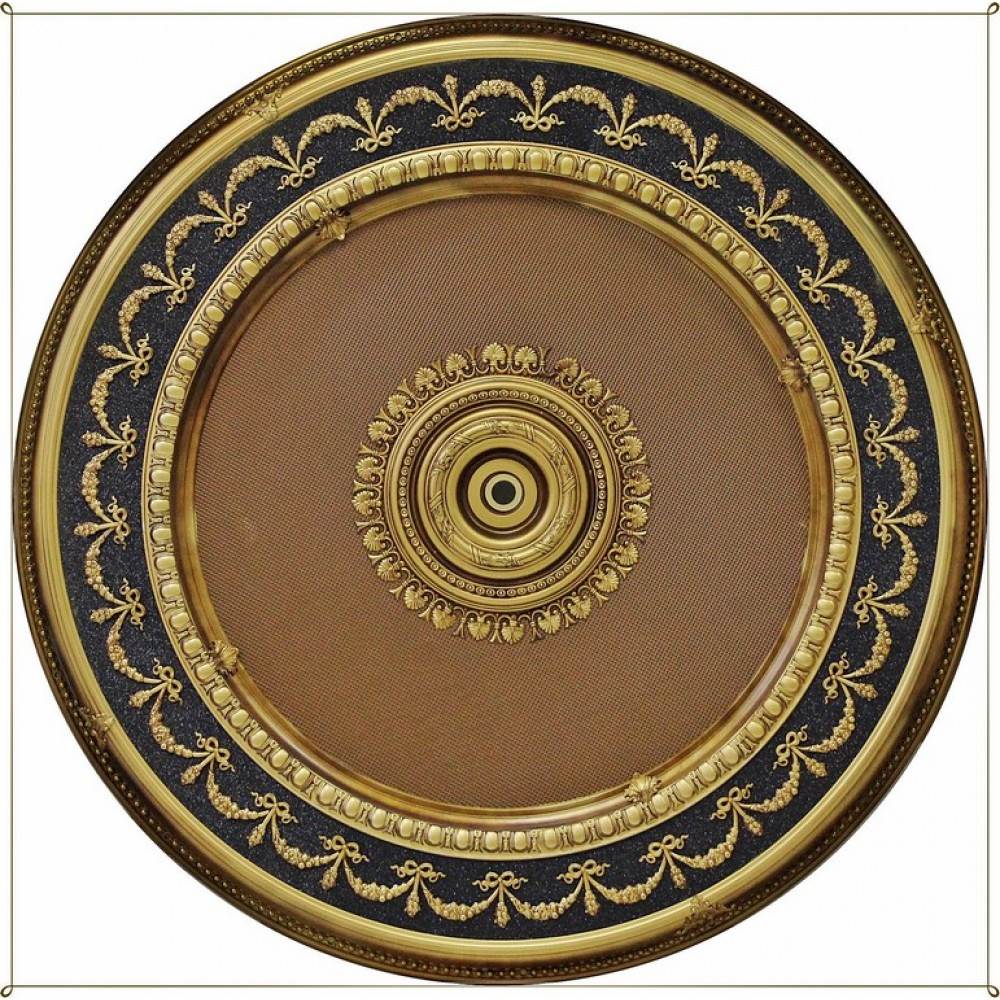 160 cm Yuvarlak Osmanli Saray Tavan Sf-120 Avize Gobegi Patina-Eskitme Altin Varakli 3D